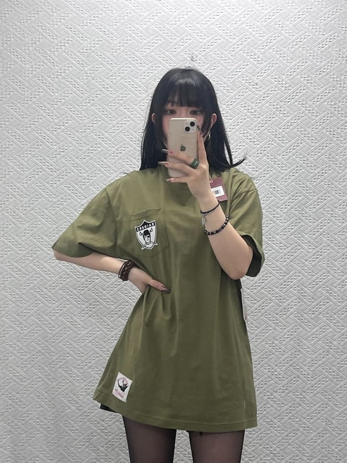 미첼엔네스 캐주얼 스트릿 말차카키 반팔티 M C11882 상품이미지1