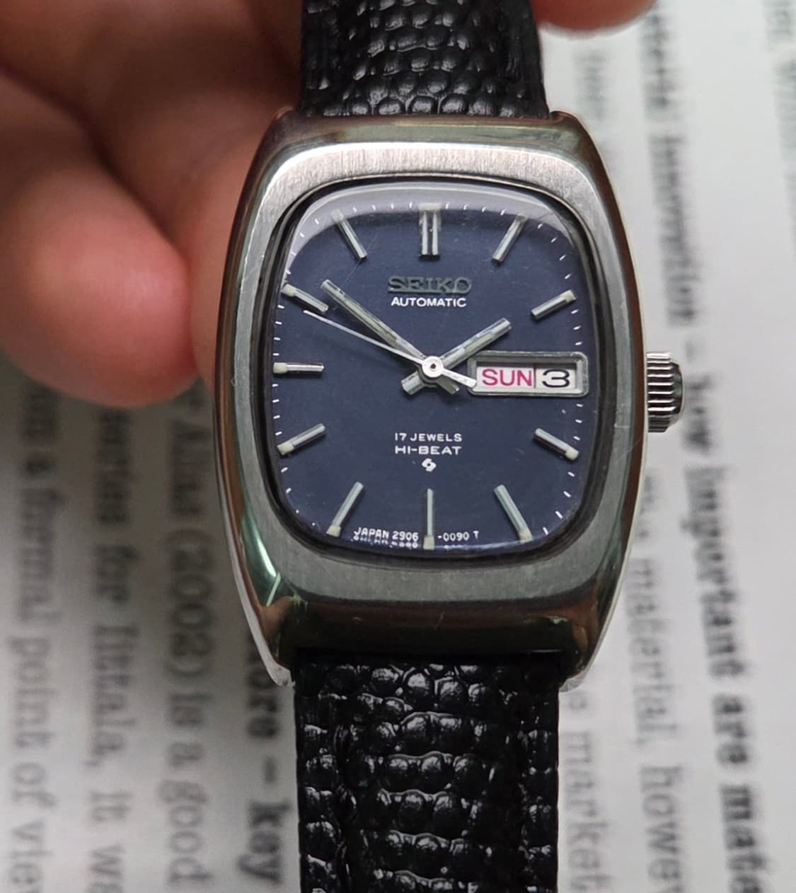 레어] 빈티지 세이코 하이비트 오리지널 블루청판 데이데이트 여성용 
 상품이미지1