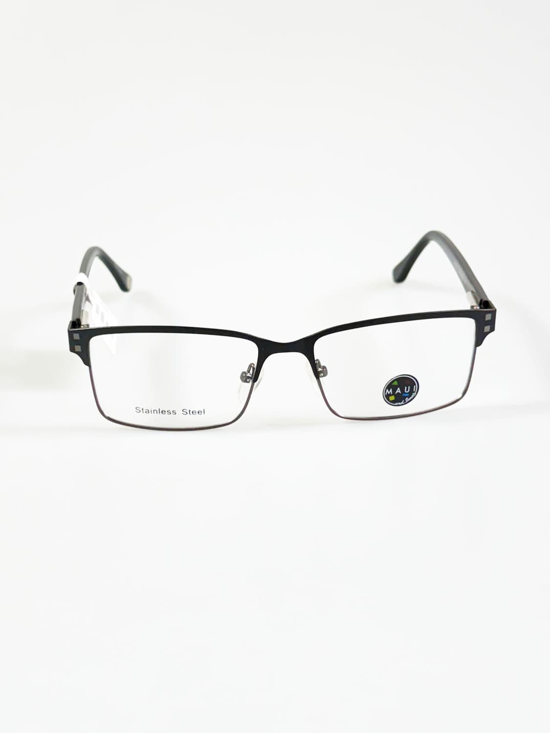 MAUI 블랙 슬림 스퀘어 메탈 프레임 빈티지 안경 상품이미지2