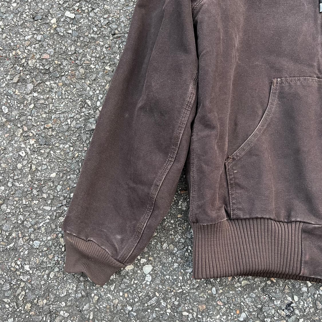 00년대 칼하트 브라운 후드집업 상품이미지4