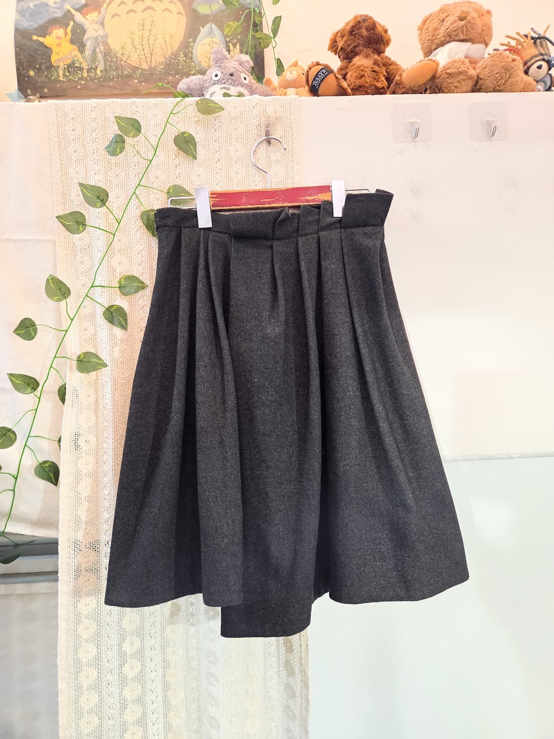 차콜 미디 스커트 상품이미지5