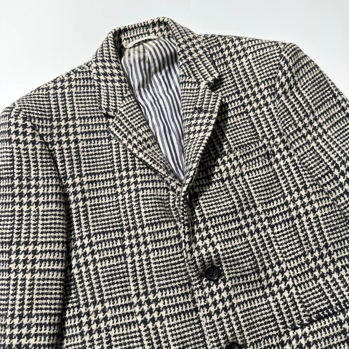 톰브라운 울 글렌체크 싱글 3B 블레이저 자켓 상품이미지4