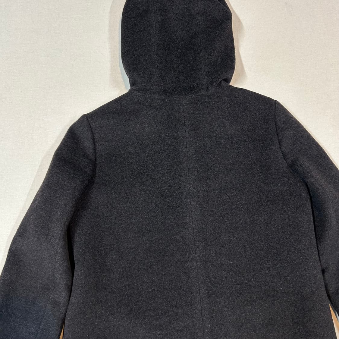 S) 띠어리 하이넥 후드 코트 블랙 울 캐시미어 앙고라 상품이미지7