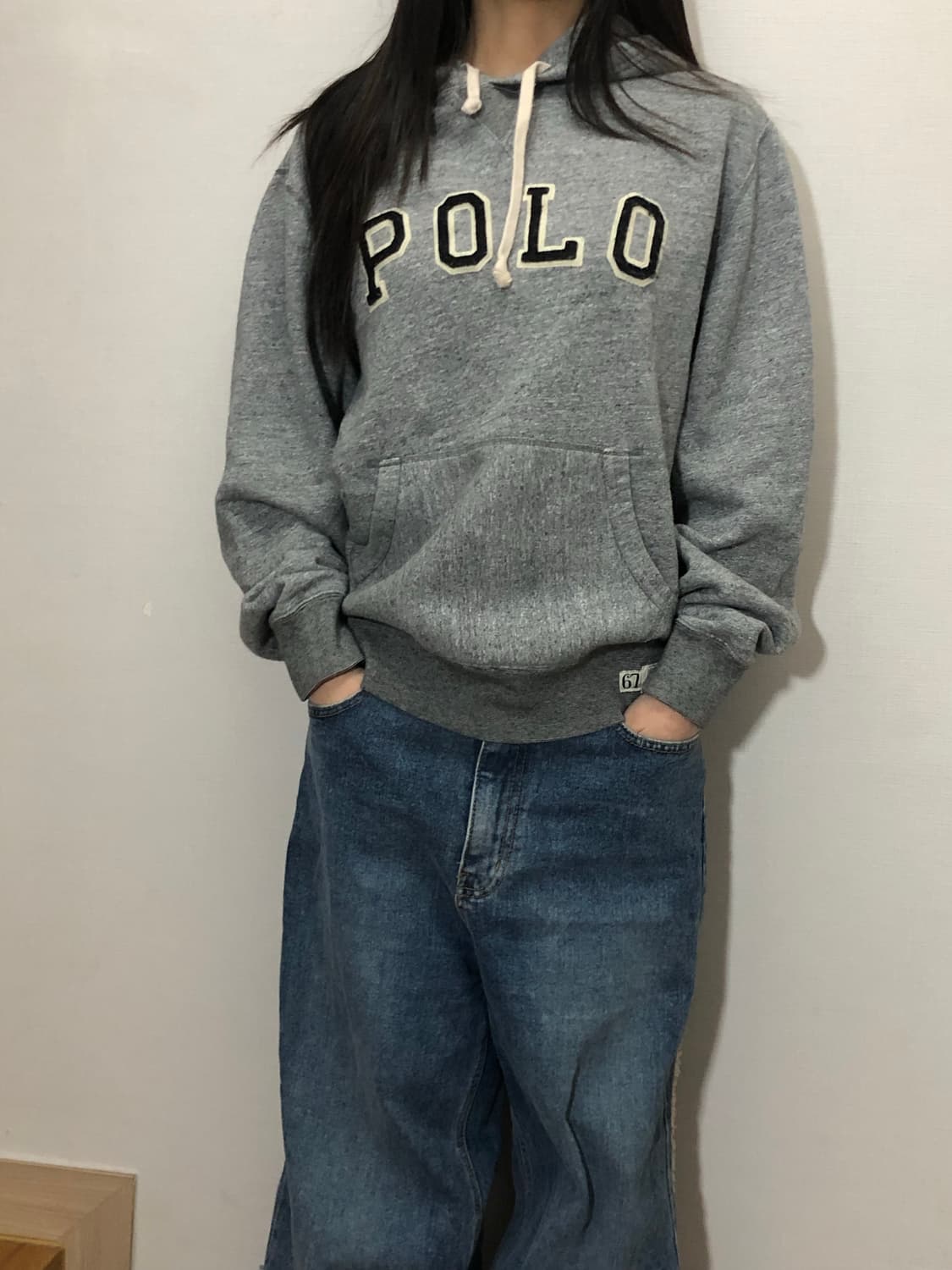 빈티지 폴로 그레이 후디 상품이미지3
