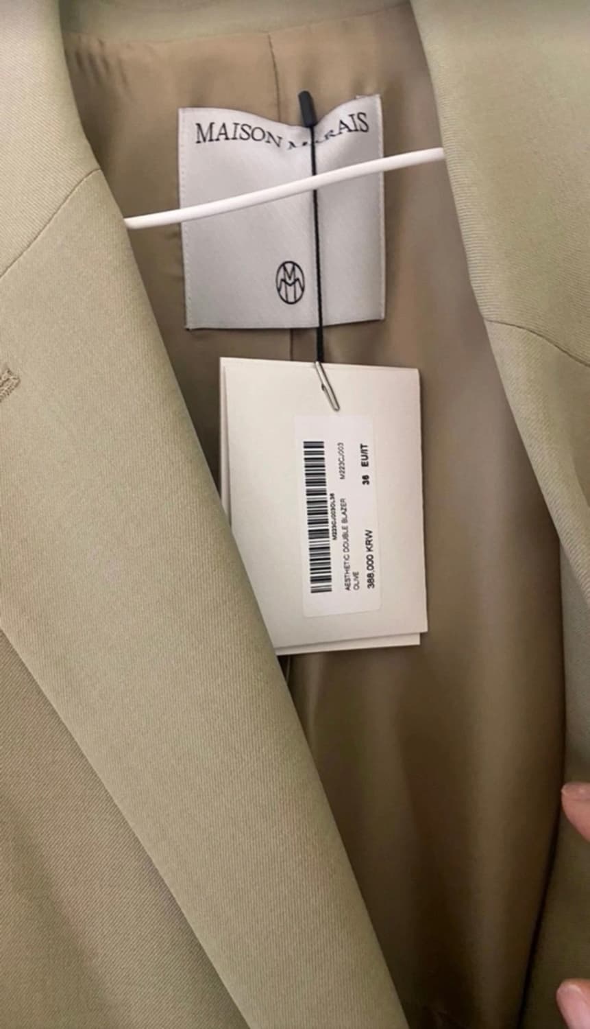 메종마레 에스테틱 더블 블레이저 올리브 상품이미지4