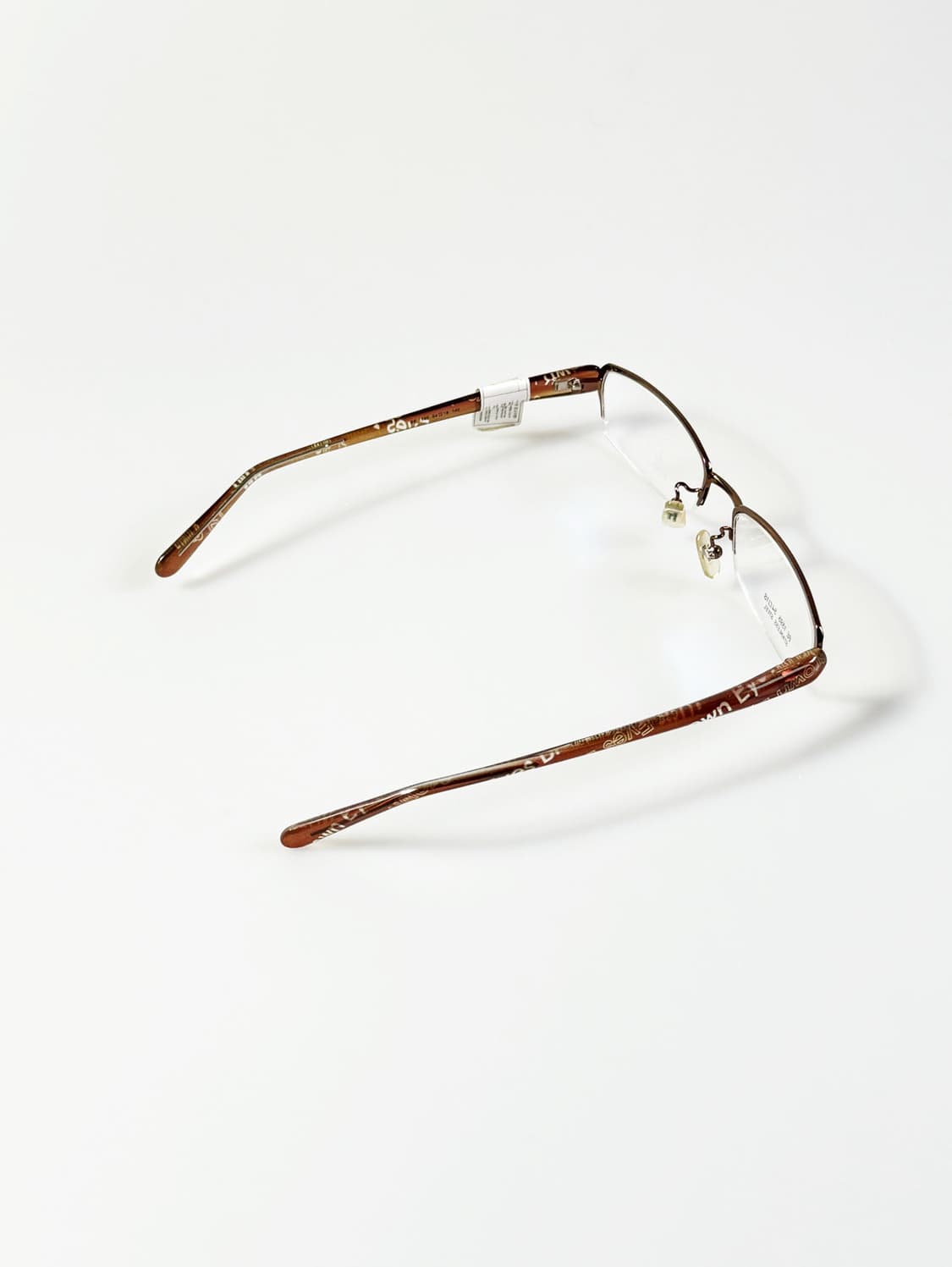 BROWN EYES 반무테 스퀘어 브라운 메탈 빈티지 안경 상품이미지4