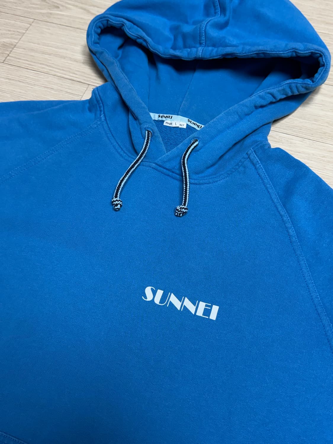 써네이 후디 스웻 후드티 블루 L 상품이미지2