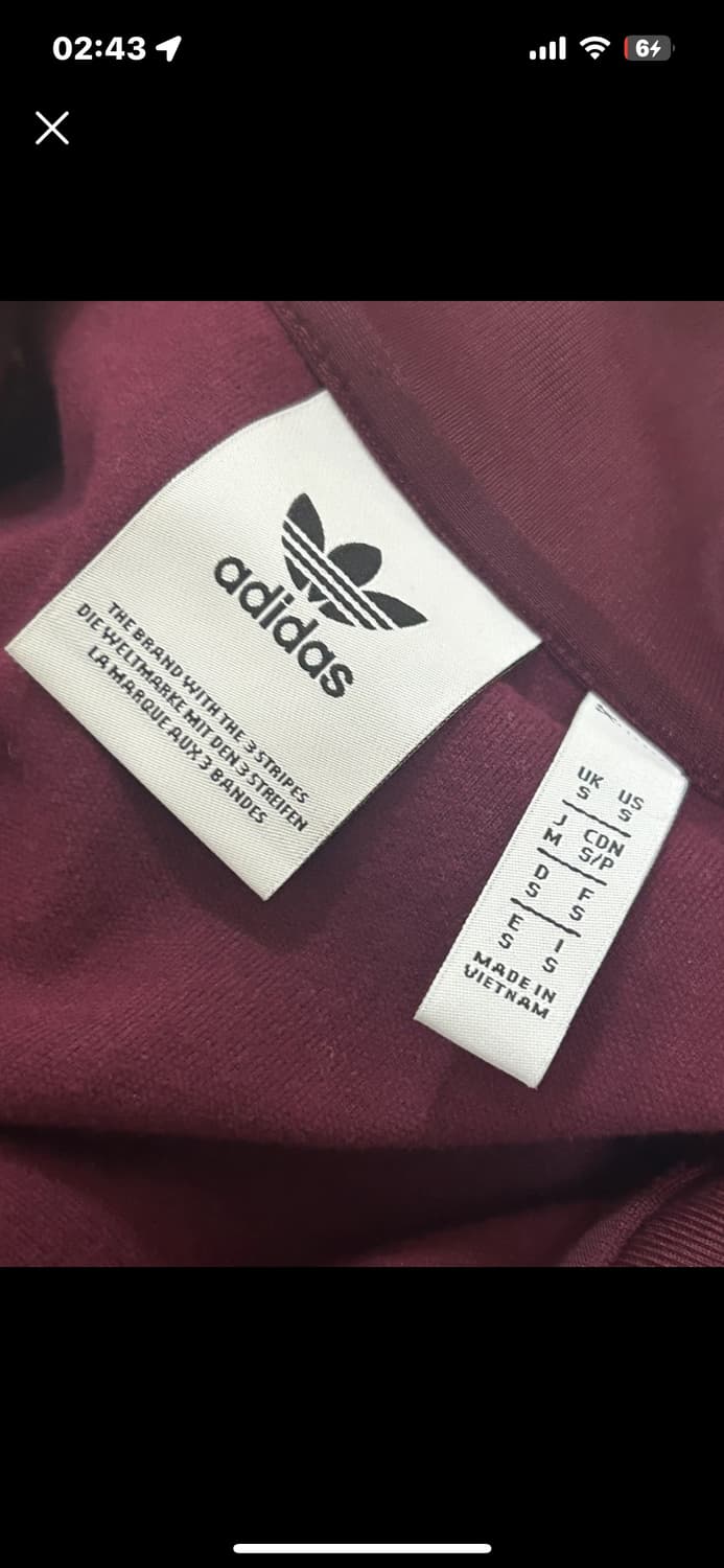 아디다스 져지(버건디) 상품이미지3