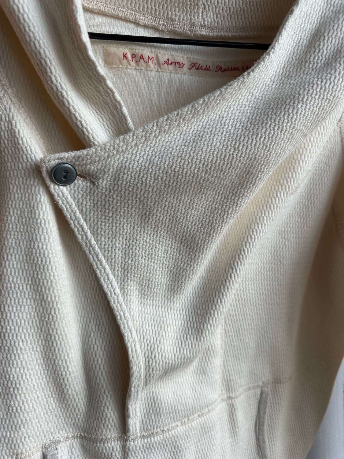 캐피탈 사선 코튼 후드티 상품이미지3