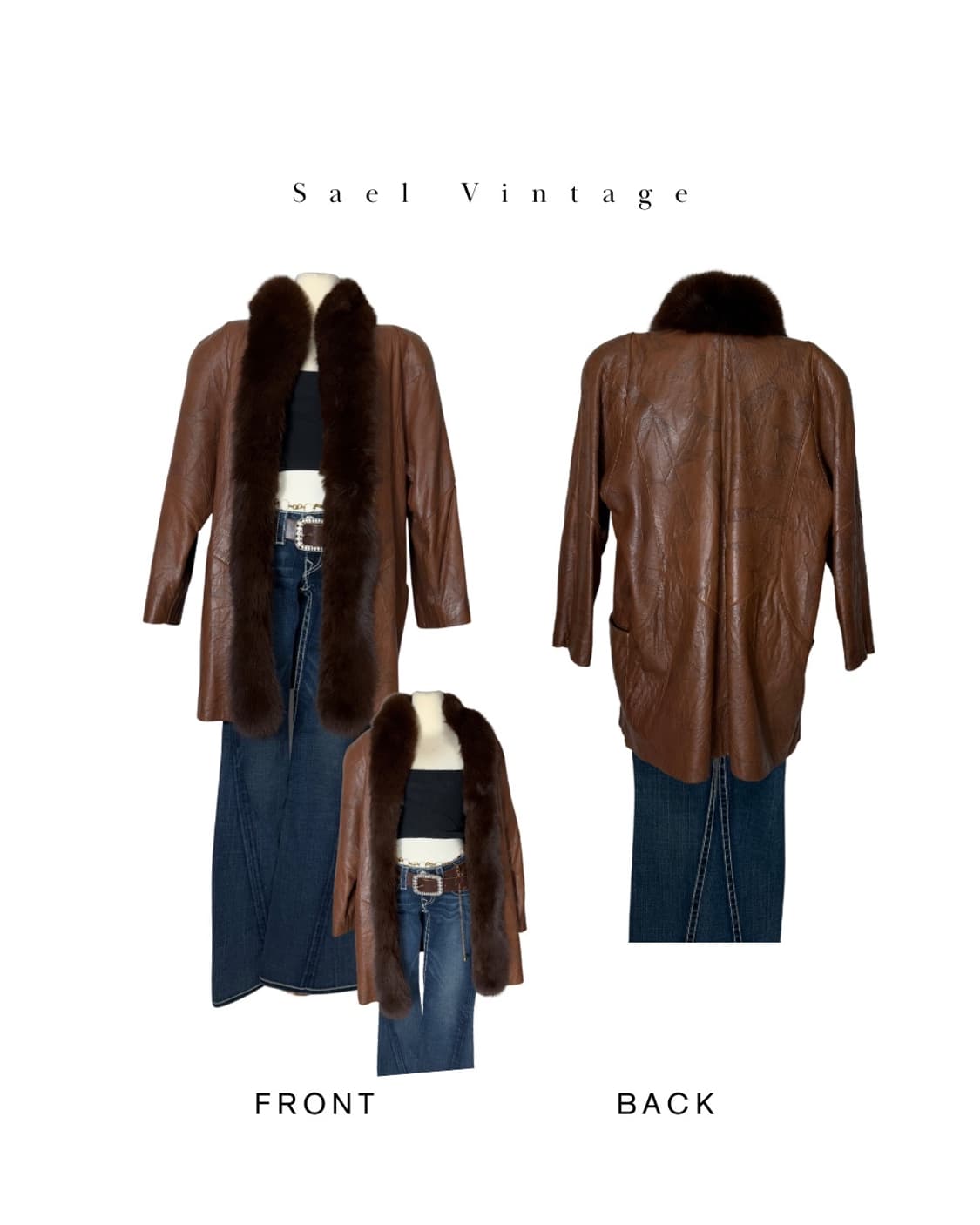 미드센추리 리얼 폭스 퍼 램스킨 코트 상품이미지9