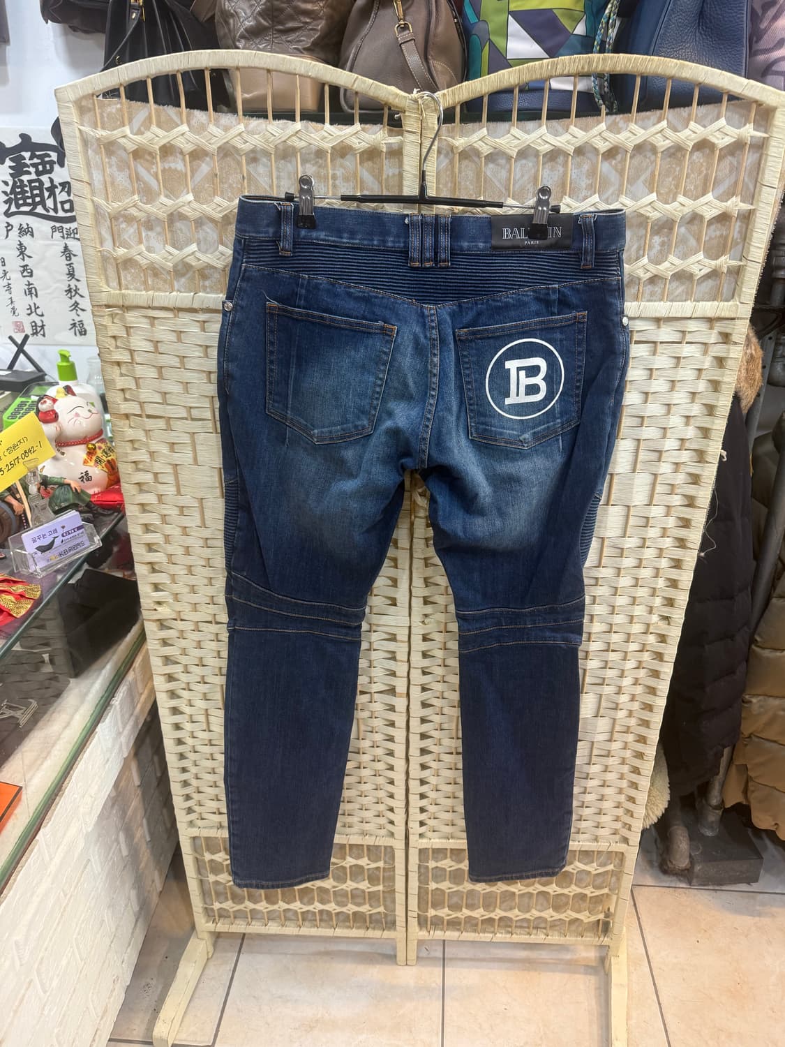 34 정품 발망 슬림 바이커 데님팬츠 팝니다 상품이미지6