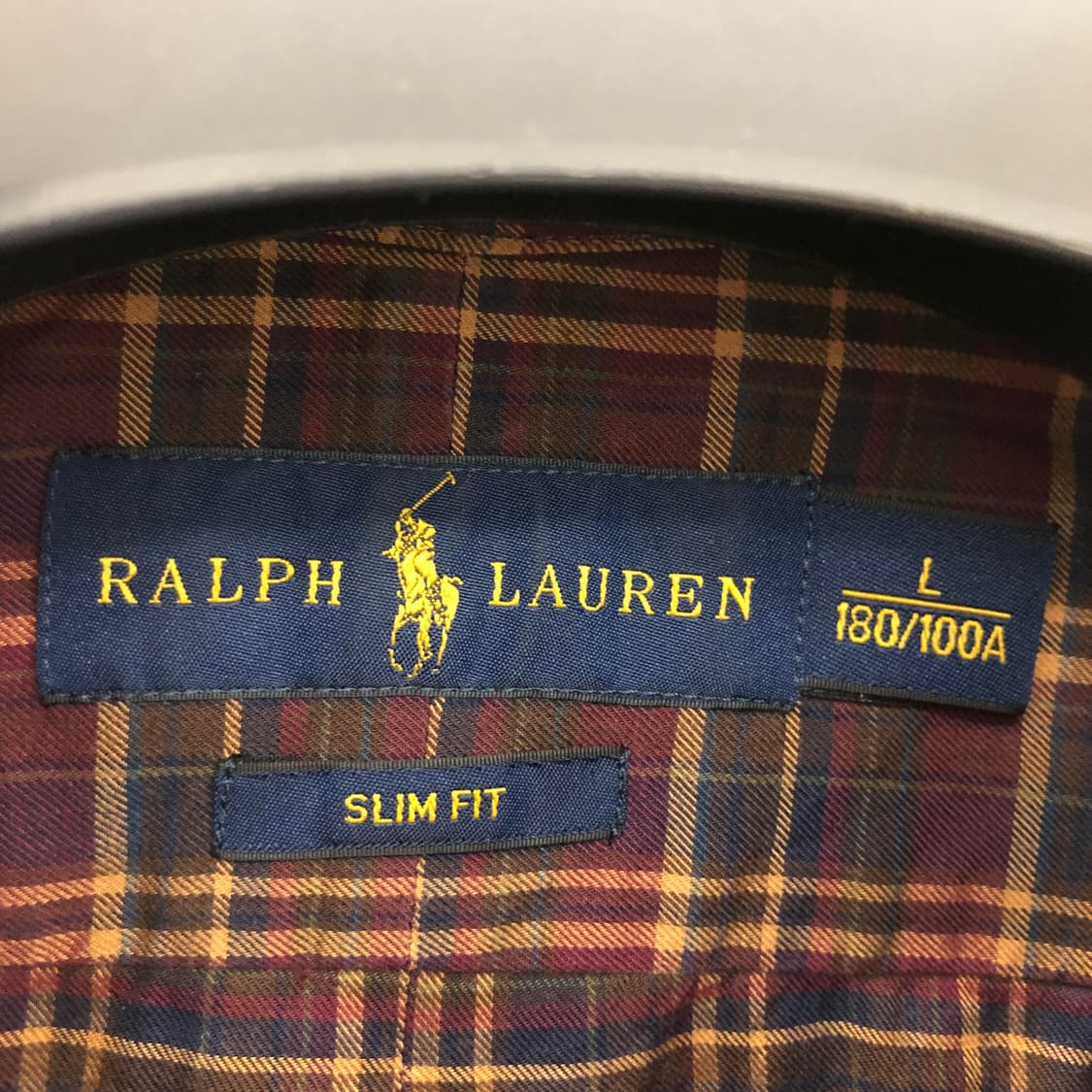 폴로 랄프로렌 퍼플포니 타탄 체크셔츠 L 상품이미지5