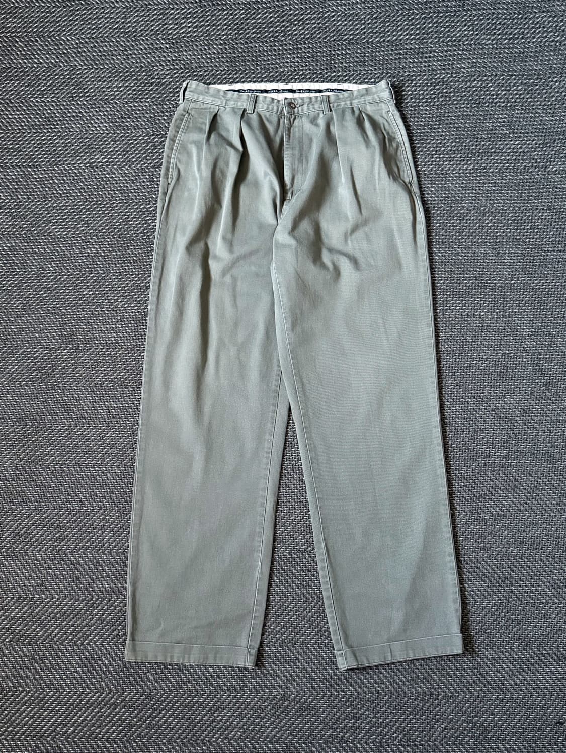 (34) 90s 폴로 랄프로렌 앤드류 더블 플리츠 치노 팬츠 상품이미지1