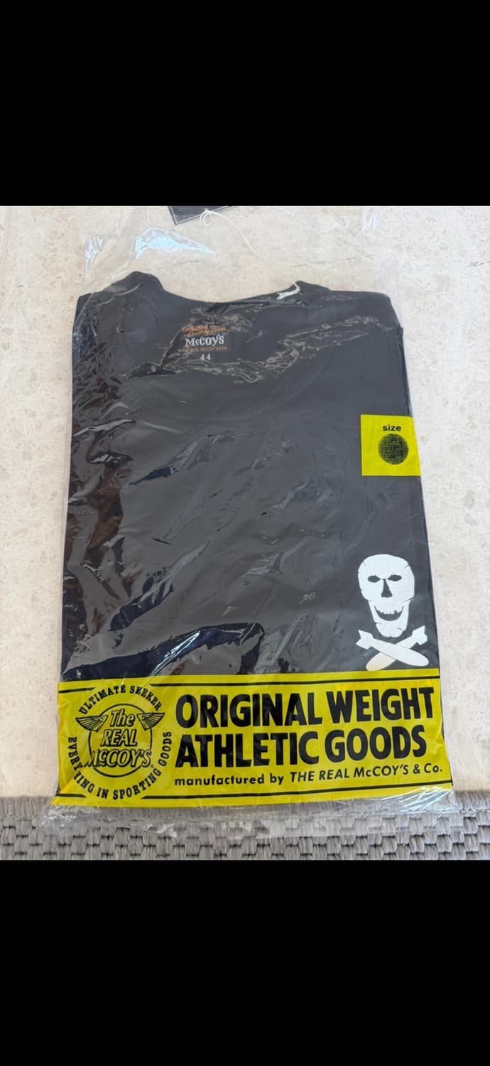 리얼맥코이 Jolly Roger 티셔츠 블랙 44사이즈 새상품 상품이미지1