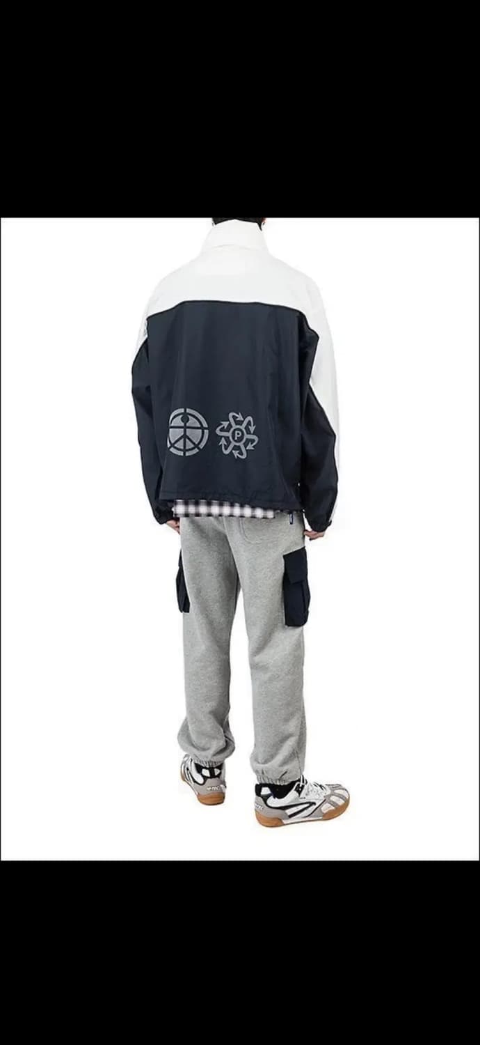 라스벳 초판 리플렉티브 로고 자켓 화이트 네이비 XL 상품이미지2