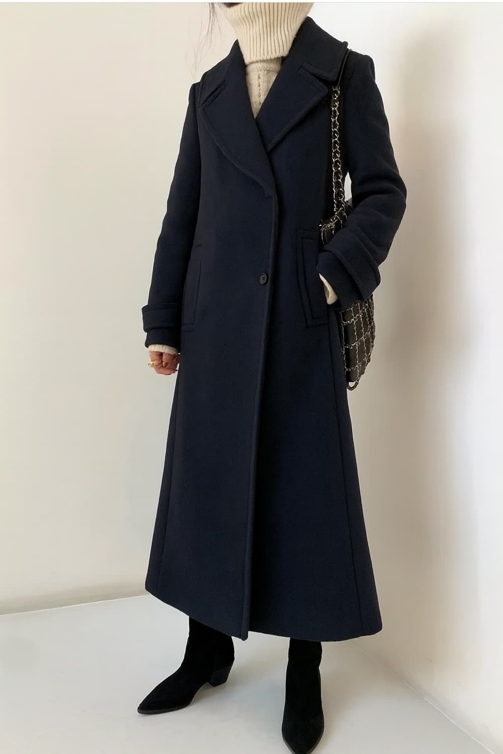 11AM 네이비 클래식 울 롱 코트 S 상품이미지1