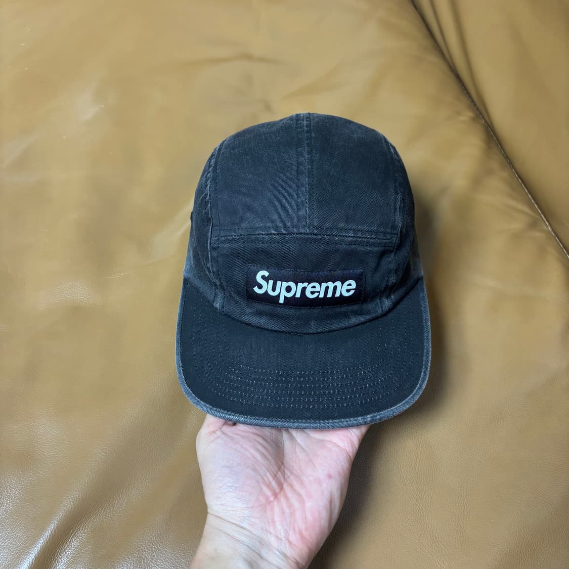 Supreme 슈프림 워시드 블랙 캠프캡 모자 (Washed Black) 상품이미지2