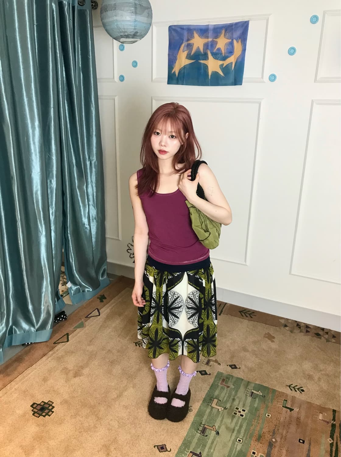 귀여운 빈티지 코디셋🍃 컬러조합이 너무 귀여운••🍇 상품이미지5