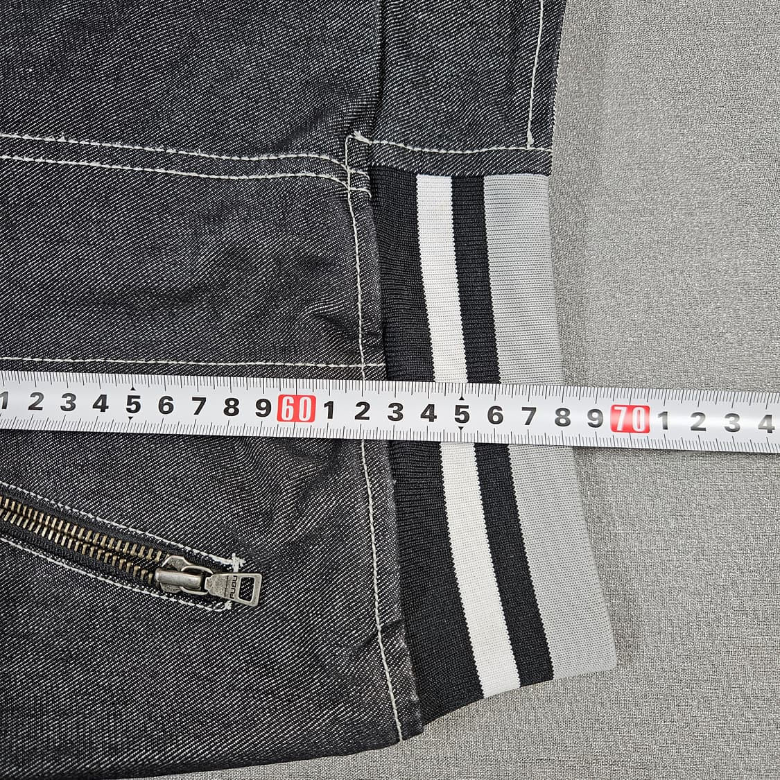 M 95-100 FUBU 올드스쿨 흑청 데님 바시티자켓 상품이미지8