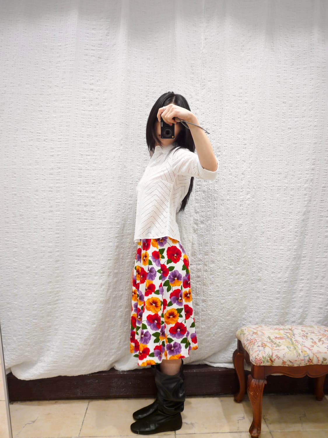 Flower pop midi skirt 상품이미지4