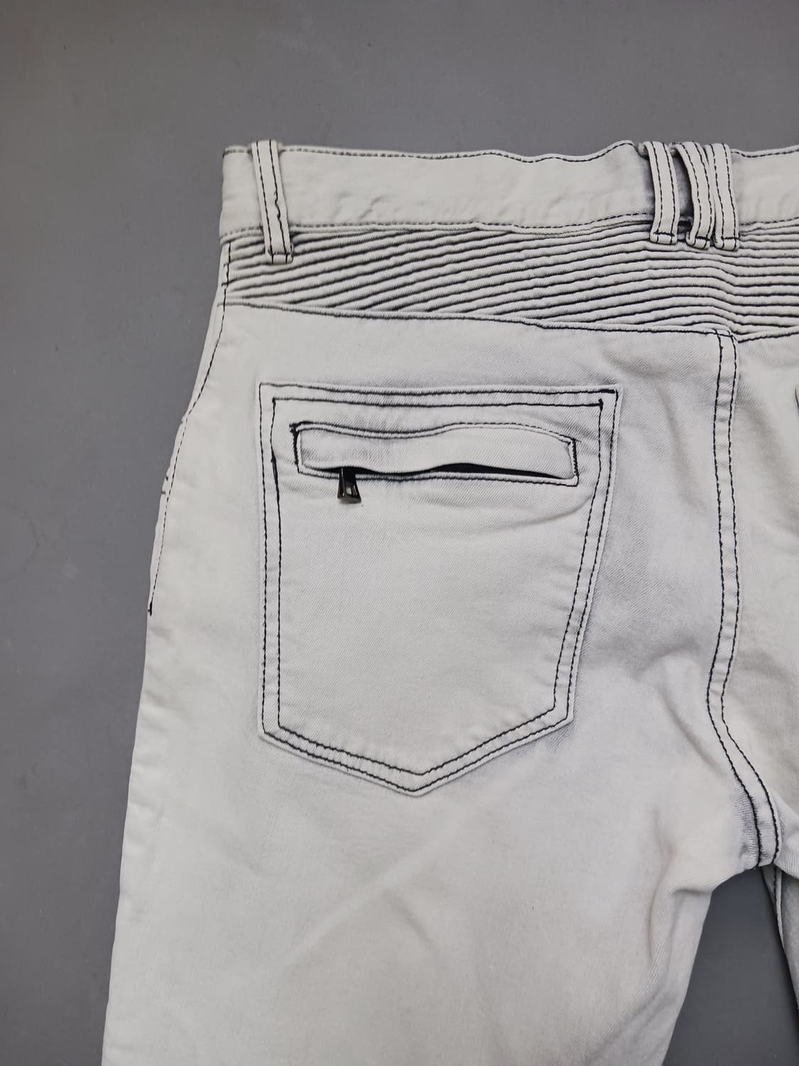 [36] 발망 아이스워싱 바이커진 청바지 상품이미지8