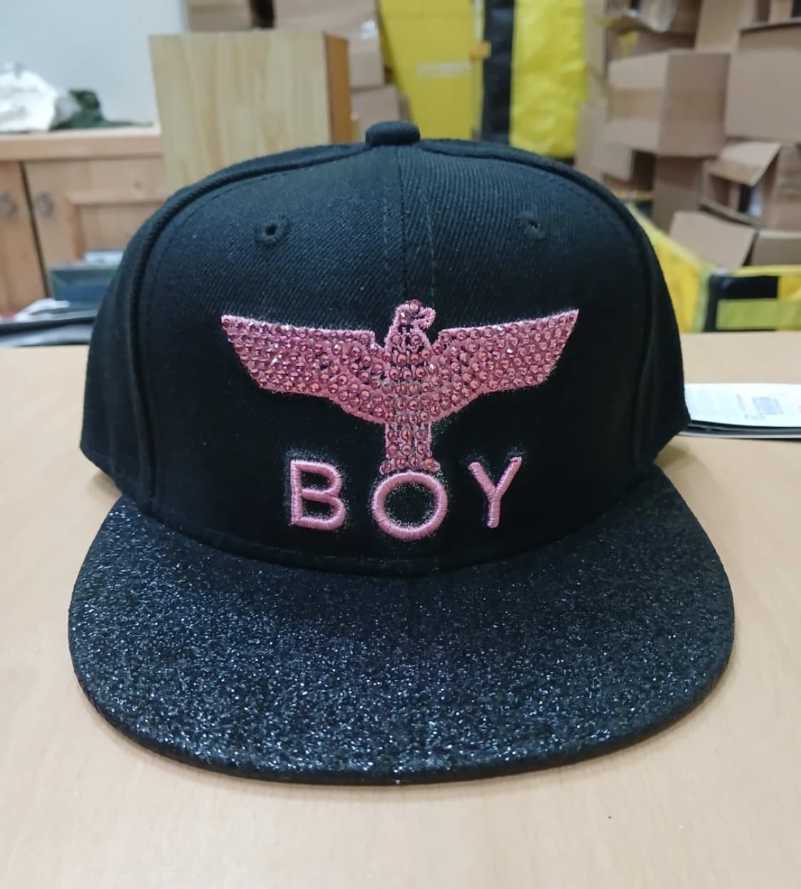 보이런던 블랙 핑크 큐빅 이글 스냅백 새상품  상품이미지2