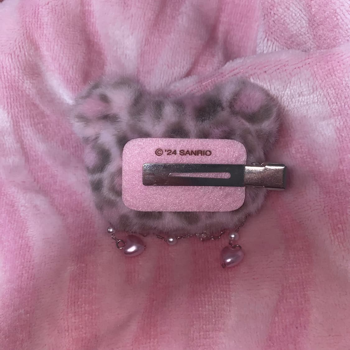 헬로키티 갸루쿠마 헤어핀/히메 오네 라떼 빈티지 레오파드 y2k 상품이미지2
