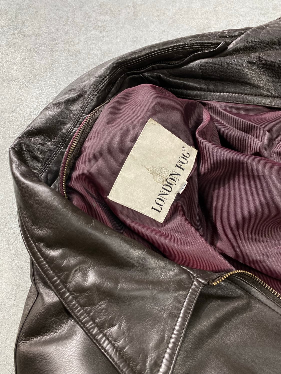 [105] 90s London Fog 런던포그 브라운 양가죽 레더코트 상품이미지8