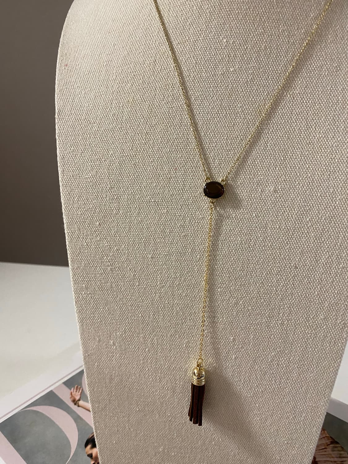 골드 y드롭 태슬 목걸이 상품이미지4