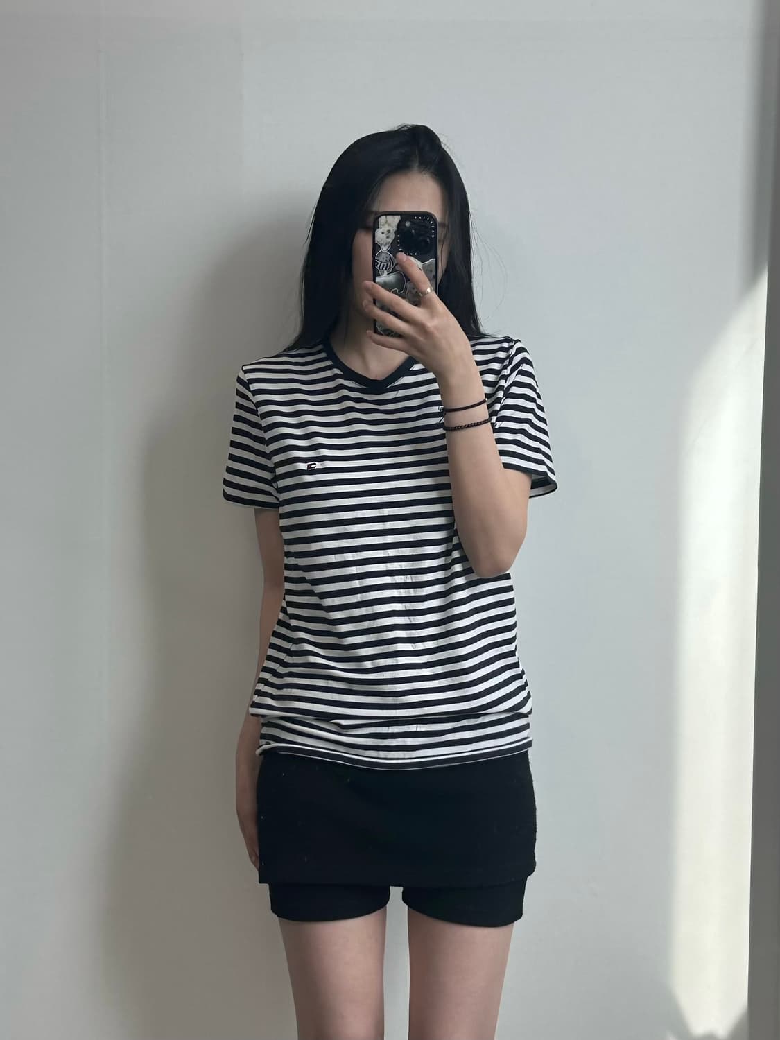 타미힐피거 자수로고 스트라이프 반팔 티셔츠 상품이미지1