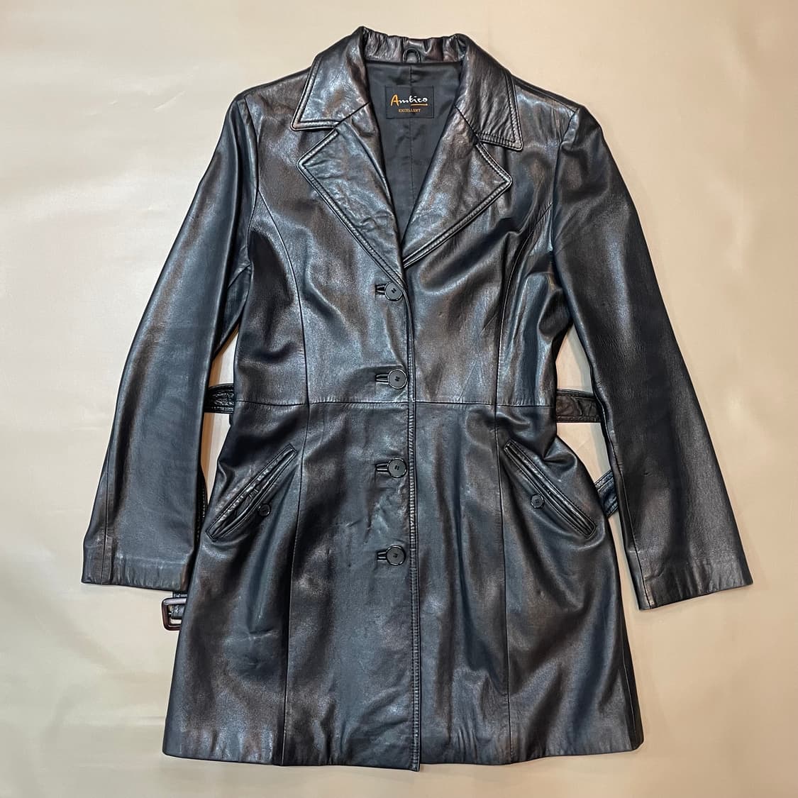 ANTICO) 반코트st 여성 양가죽 로브 롱자켓(77 상품이미지3