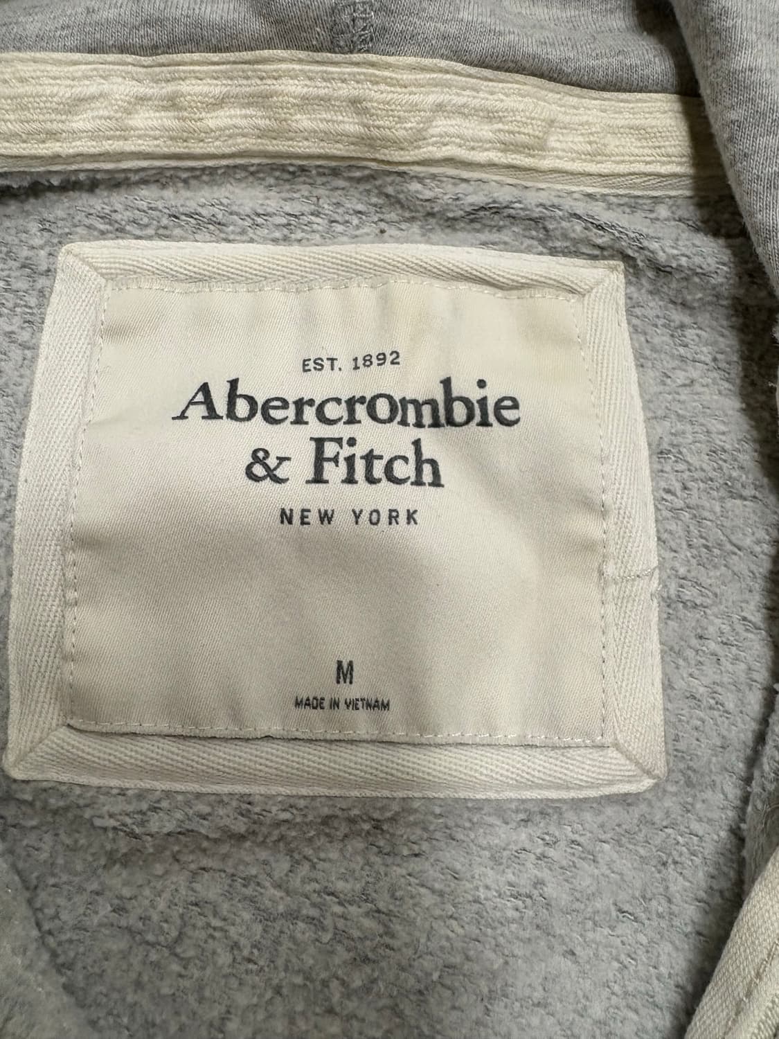 아베크롬비 딱붙핏 후드집업 그레이 m 상품이미지2