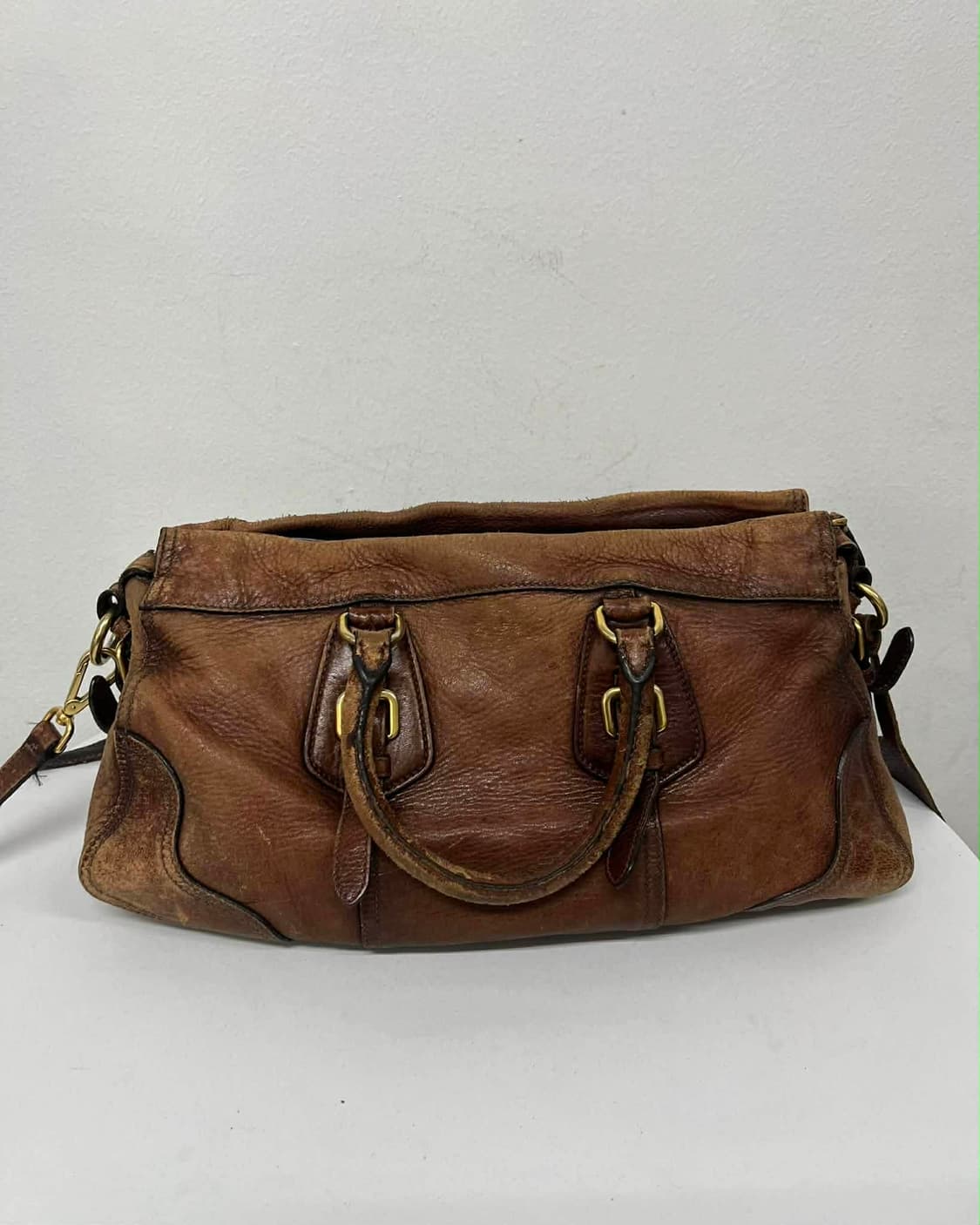 프라다 빈티지 가죽 투웨이 보스톤 토트백 크로스백 상품이미지4