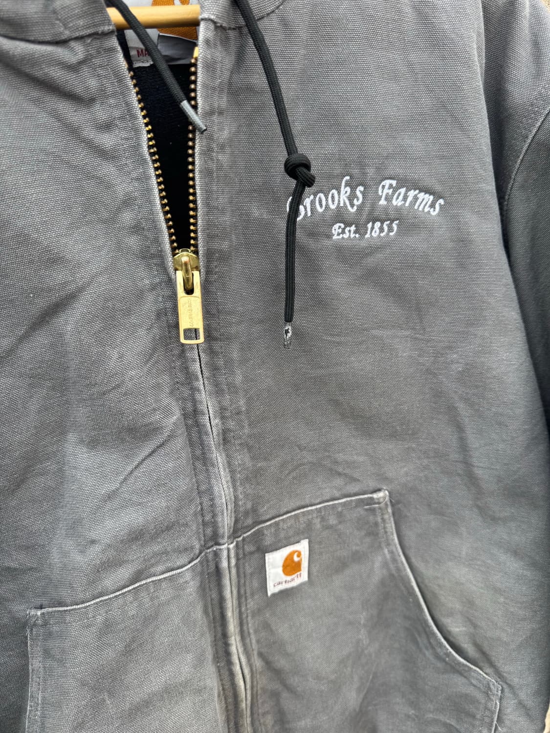 칼하트 빈티지 j140 gvl 그레이 페이딩 덕 액티브 후드 워크 자켓 상품이미지5