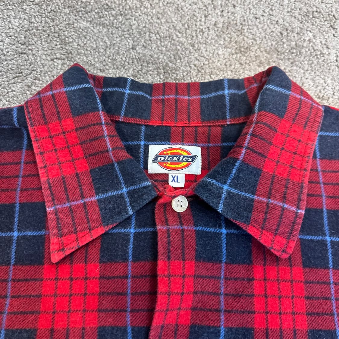 디키즈 레드 플란넬 체크 셔츠XL 상품이미지1