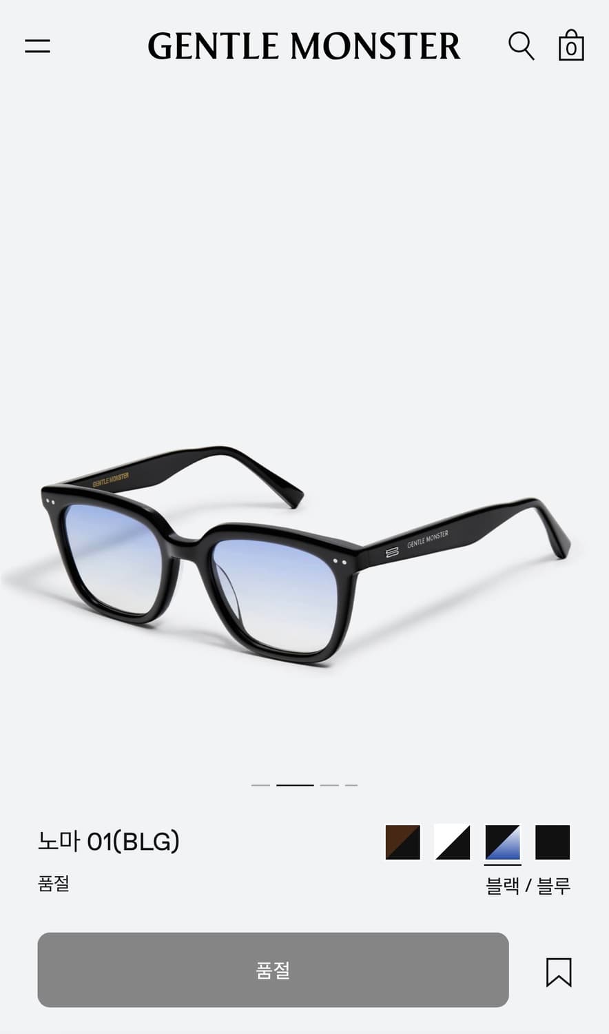 젠틀몬스터 노마 01(BLG) 블랙/블루 선글라스 상품이미지2