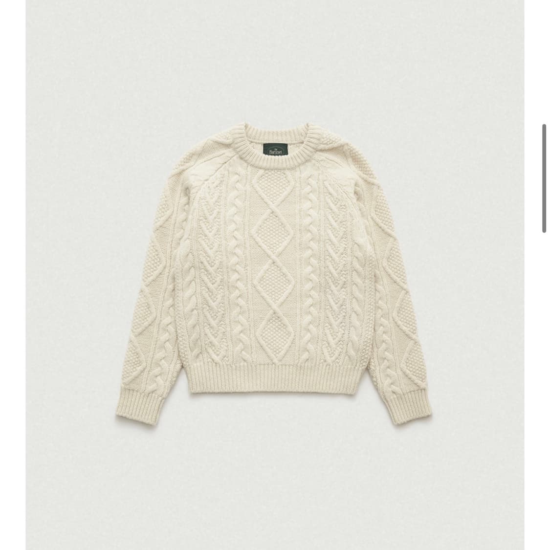 더바넷 트리콧 케이블 니트 스웨터 상품이미지1