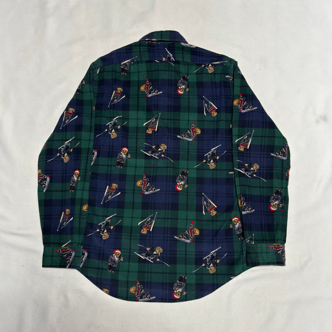 M 폴로랄프로렌 클래식핏 폴로 스키베어 타탄체크 코듀로이 셔츠 상품이미지3