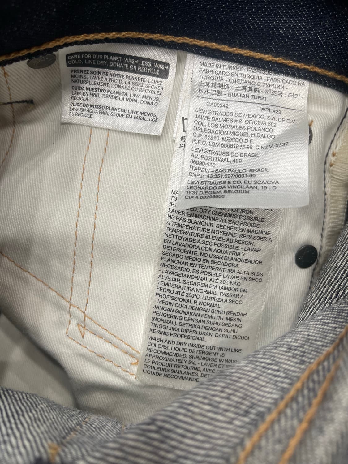 리바이스 511 셀비지 데님  노소킹  30  상품이미지5