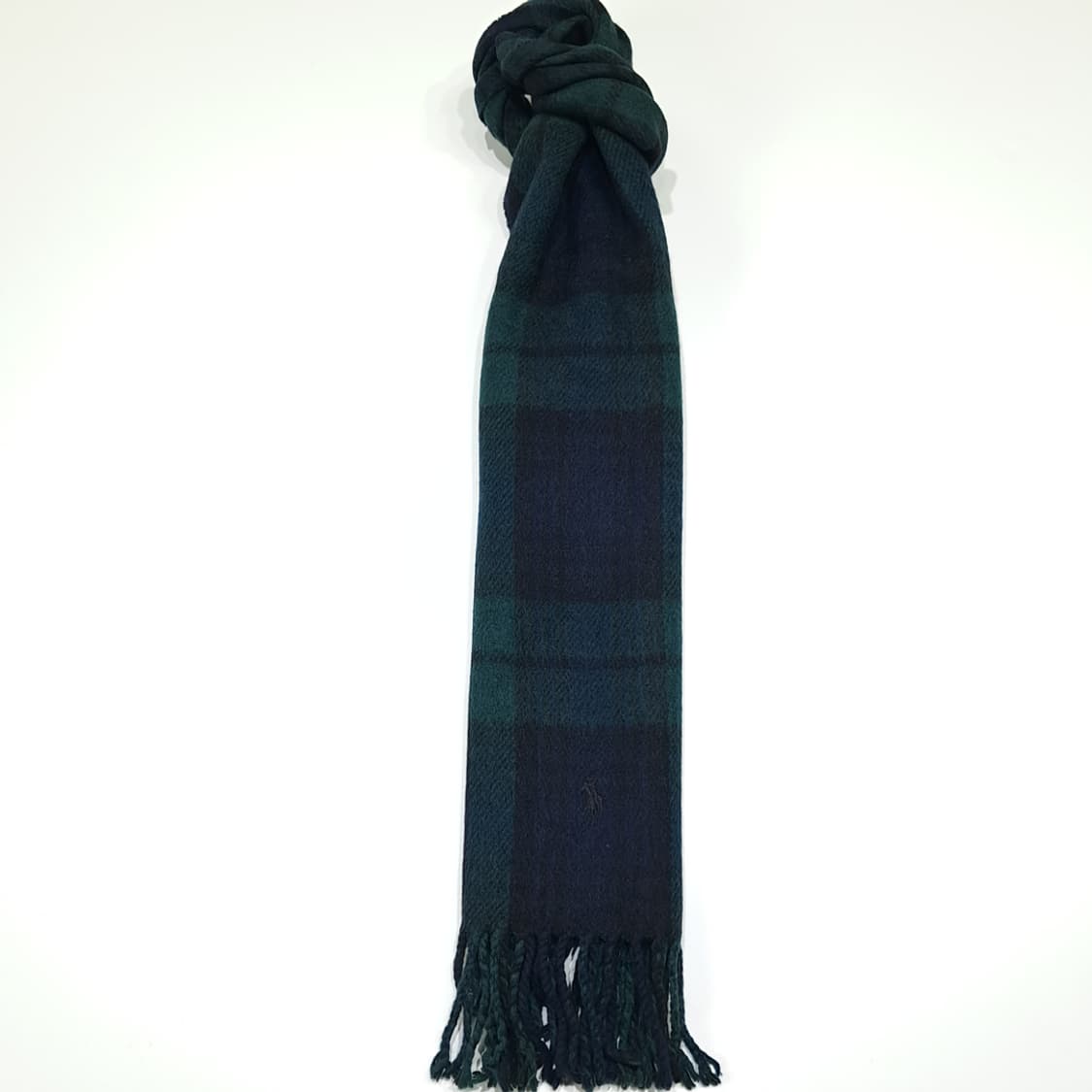 MX564 폴로 90s 이태리판 램스울 블랙워치 머플러 목도리 상품이미지5