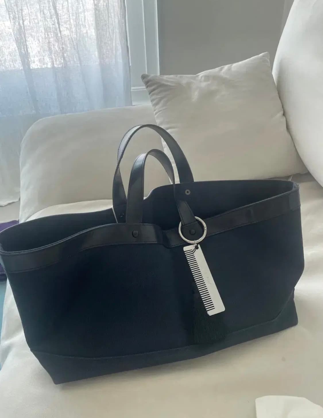 리본빛 Ribbonbit Lepan Handle Bag 네이비 상품이미지1
