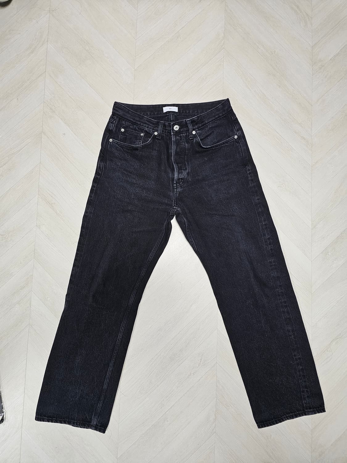 SEW (스테디에브리웨어)  스트레이트 셀비지 데님 팬츠 블랙 2사이즈 상품이미지1