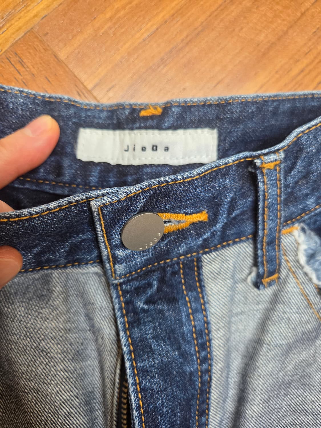 Jieda 인사이드아웃 와이드 데님 팬츠 상품이미지3