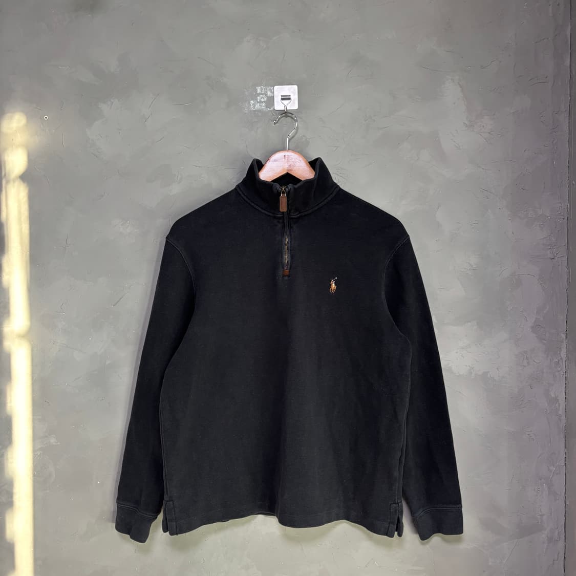 폴로 랄프로렌 니트 반집업 검정 상품이미지1