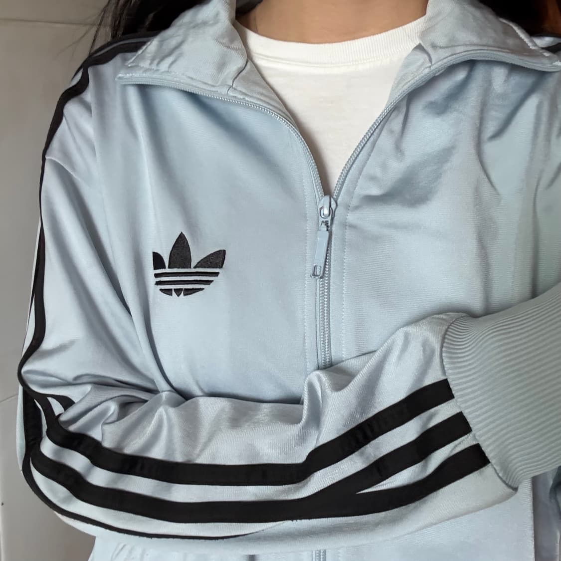 아디다스 파이어버드 대대장 희귀 스카이블루 하늘 소라 져지 트랙탑 상품이미지1