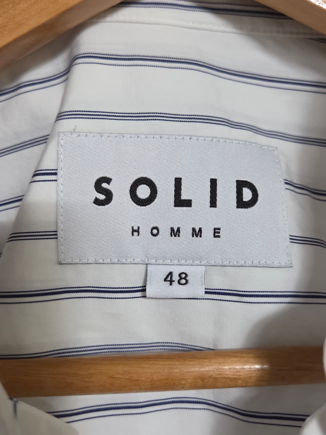 (정품) [솔리드옴므] 스트라이프 하프 풀오버 셔츠 | 00157 상품이미지3