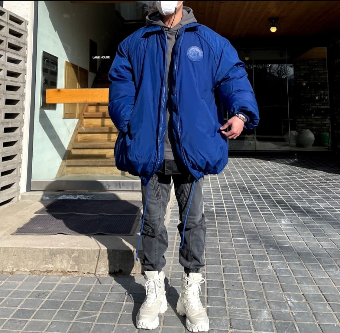준지 컬렉션 189만 블루 리버시블 패딩 상품이미지6