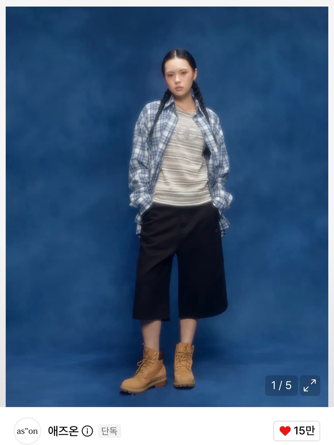 애즈온 BLACK BURMUDA PANTS 상품이미지1