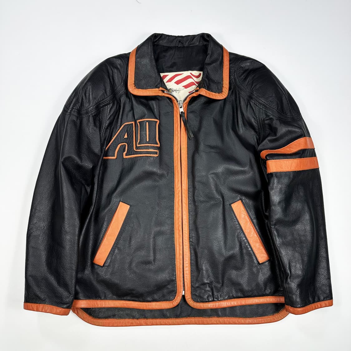 VTG 빈티지 아메리칸 소가죽 블랙 가죽자켓 (L) 상품이미지2