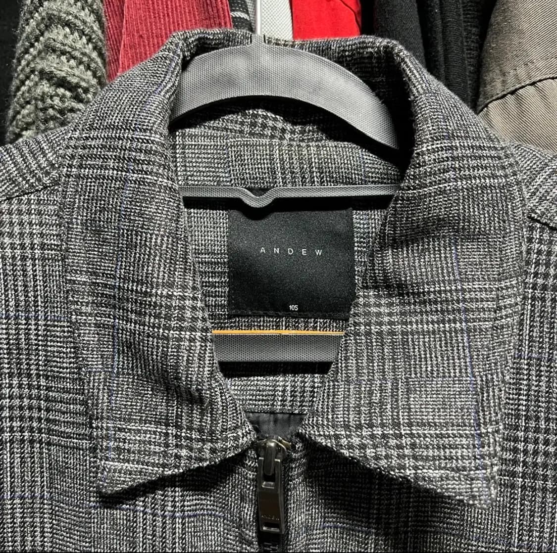 체크 블루종 자켓 상품이미지2